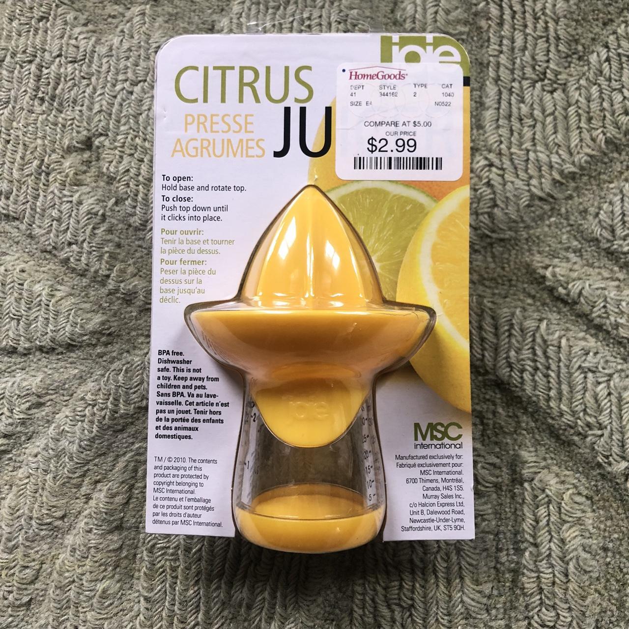 Joie msc Yellow Citrus Juicer with stand holds 1... Depop