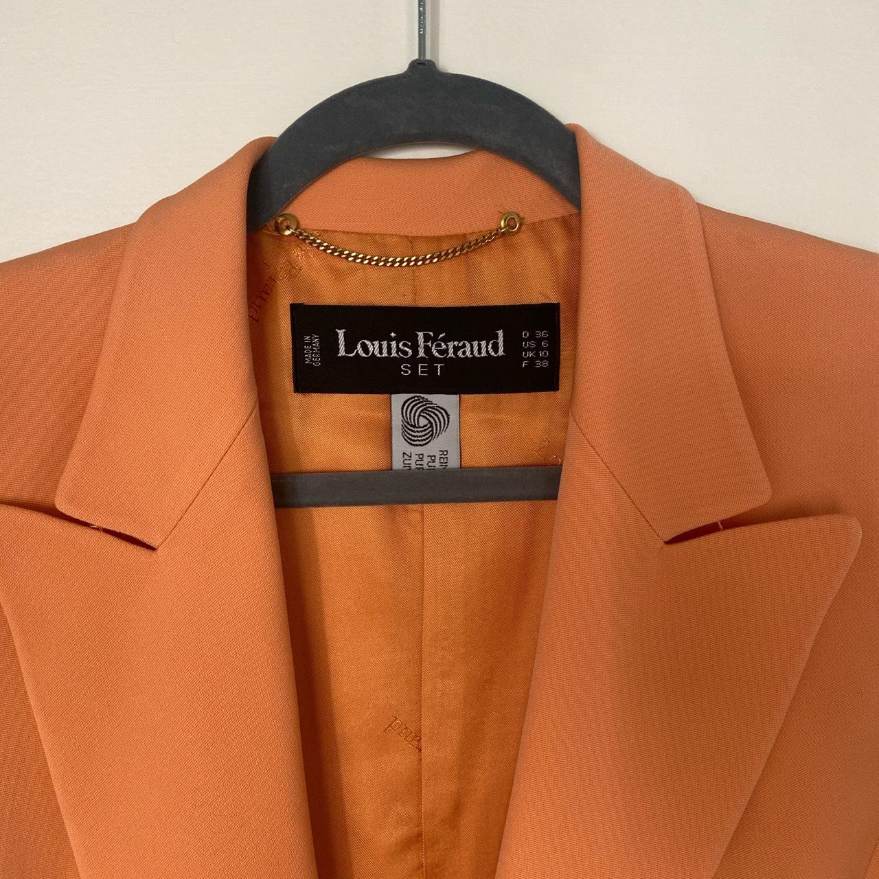 LOUIS FERAUD ORANGE BLAZER SIZE 6 comfortable... - Depop