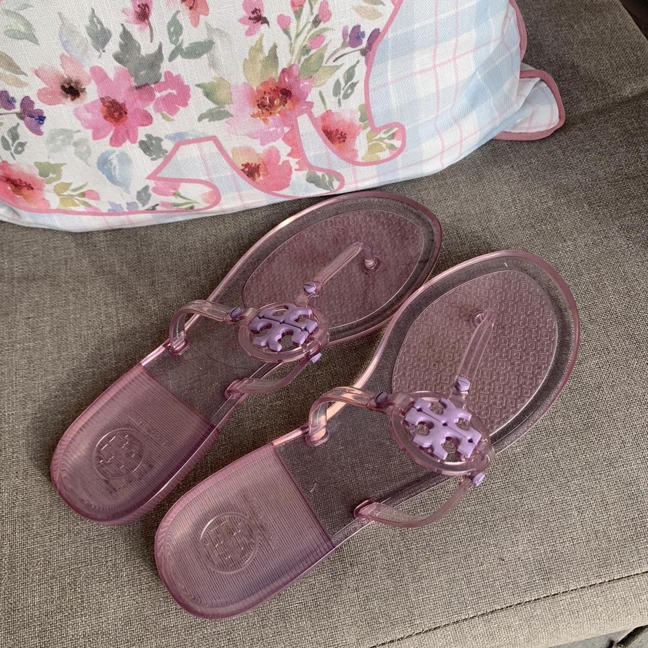 Tory Burch Women's Pink and Purple Sandals | Depop
