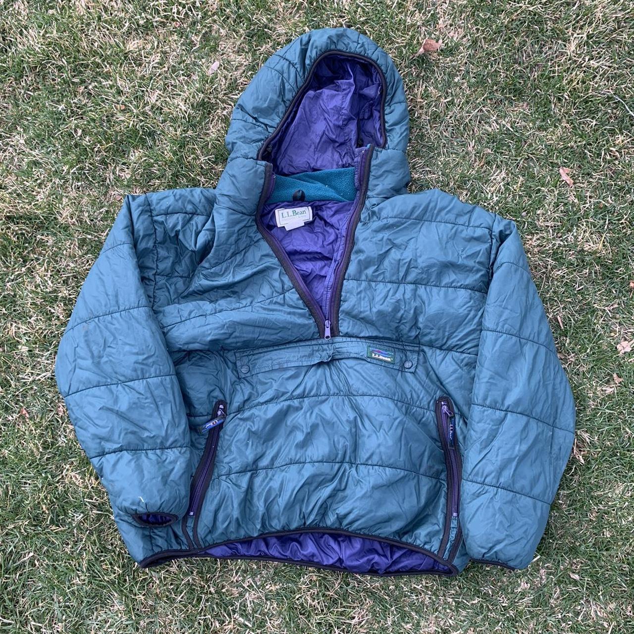 Extremely Rare 90s LL bean green puffer anorak...