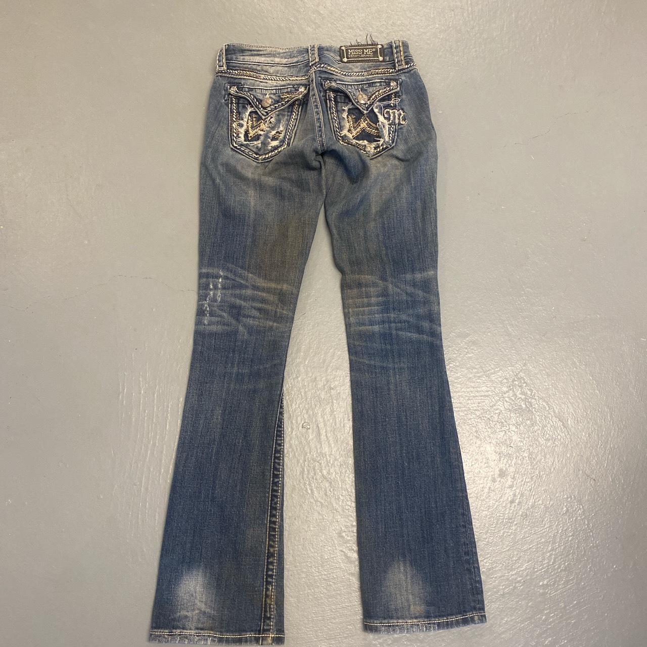 Grunge Low Rise Flare Miss Me Jeans! Tagged A Size - Depop