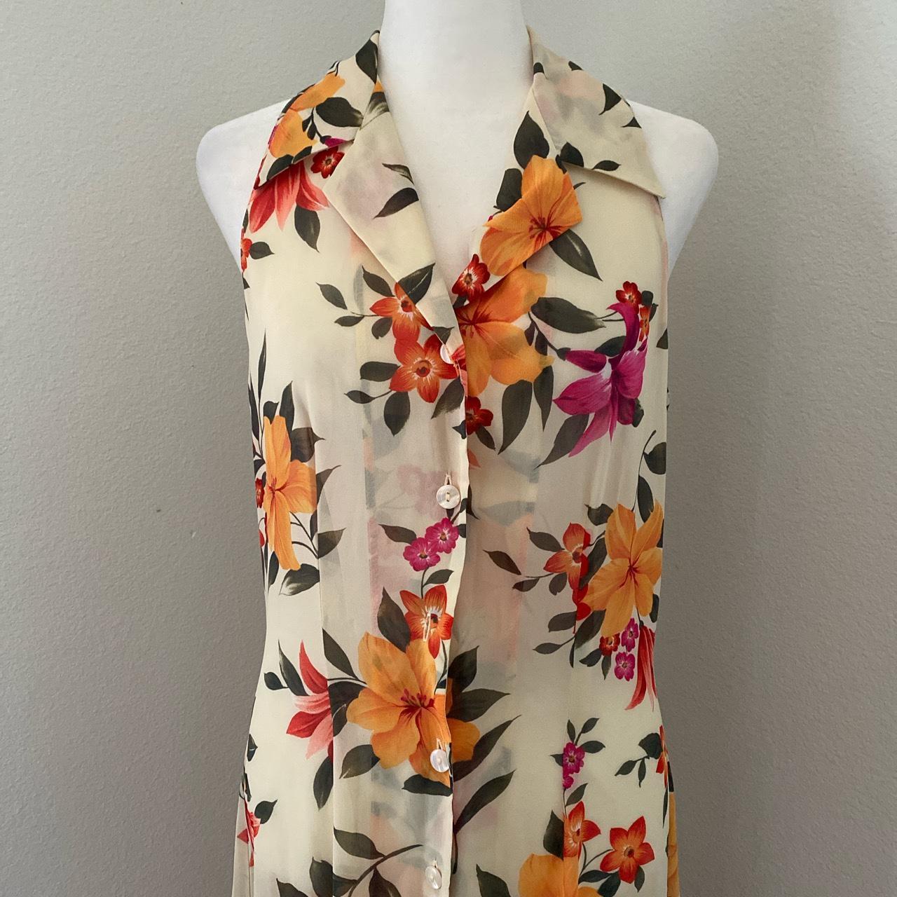 Vintage 90’s Victoria’s Secret collared floral... - Depop