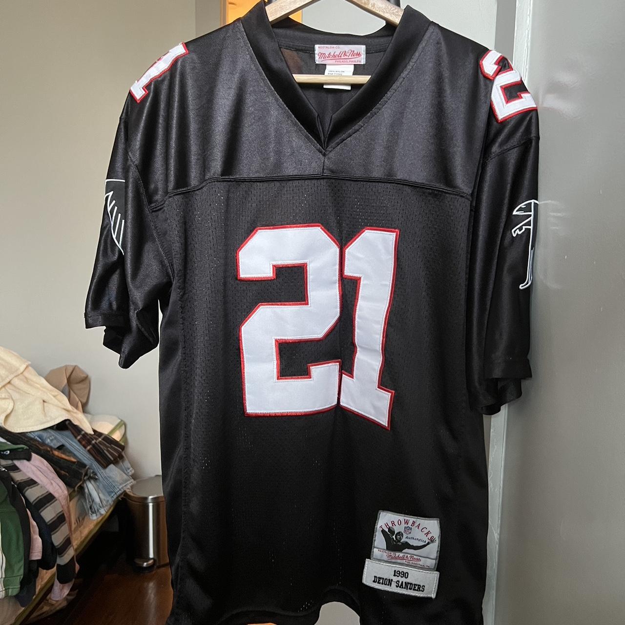 Deion Sanders Atlanta Falcons Jersey Size L Classic - Depop