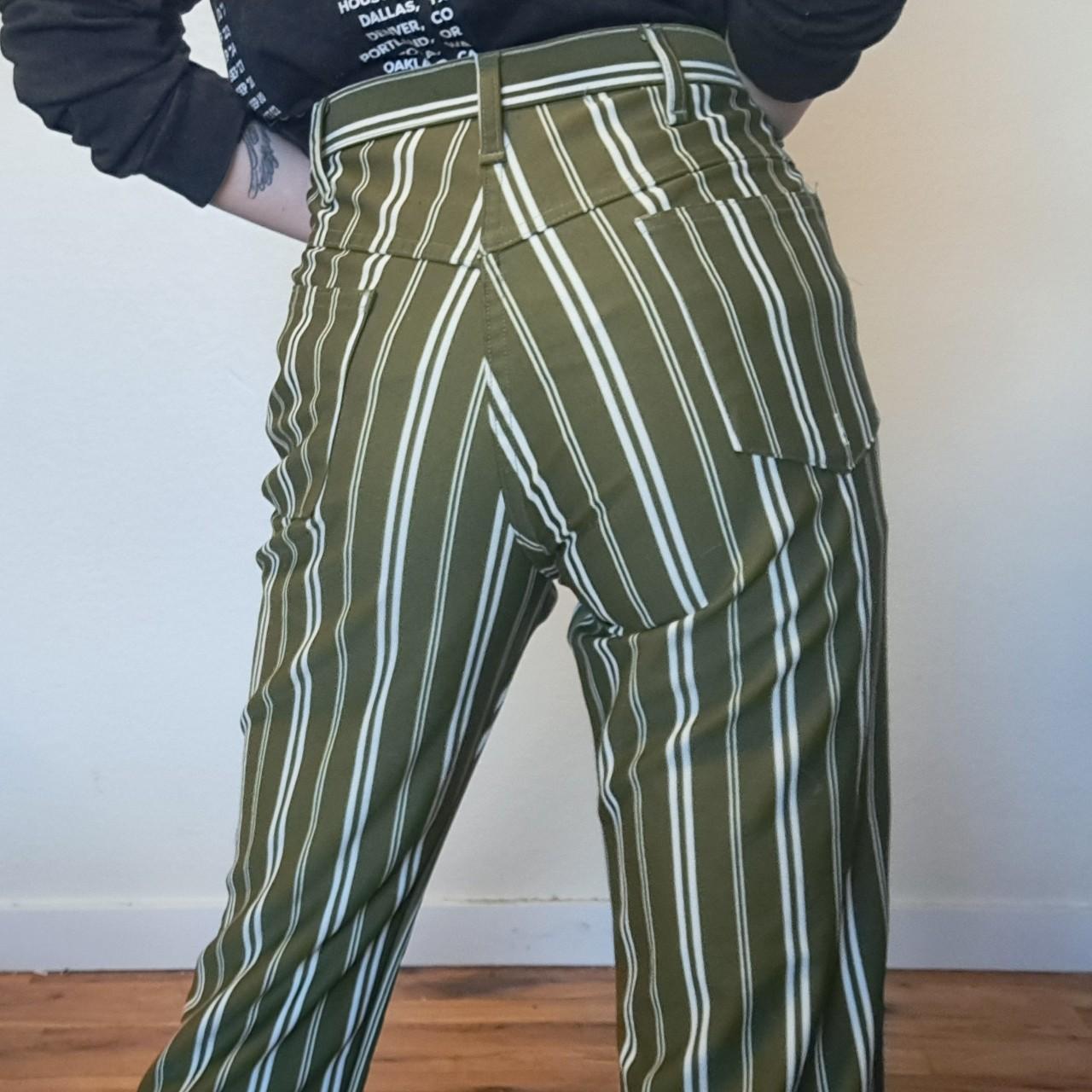 vintage 60s 70s polyester striped pants from. Depop