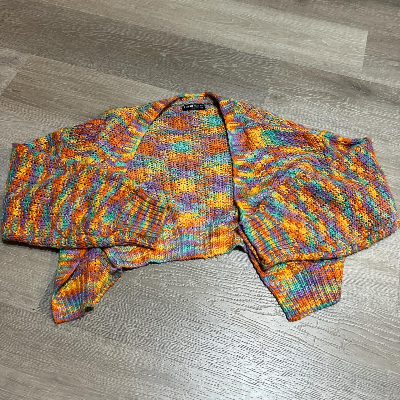 rainbow cardigan sweater Depop
