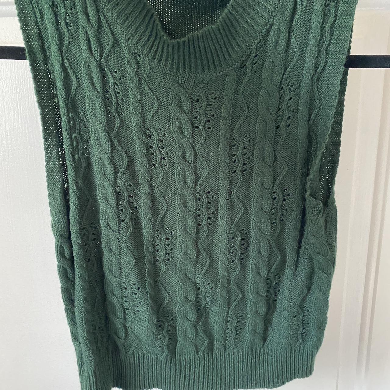 Shein Frenchy Solid Cable Knit Sweater Vest - Depop