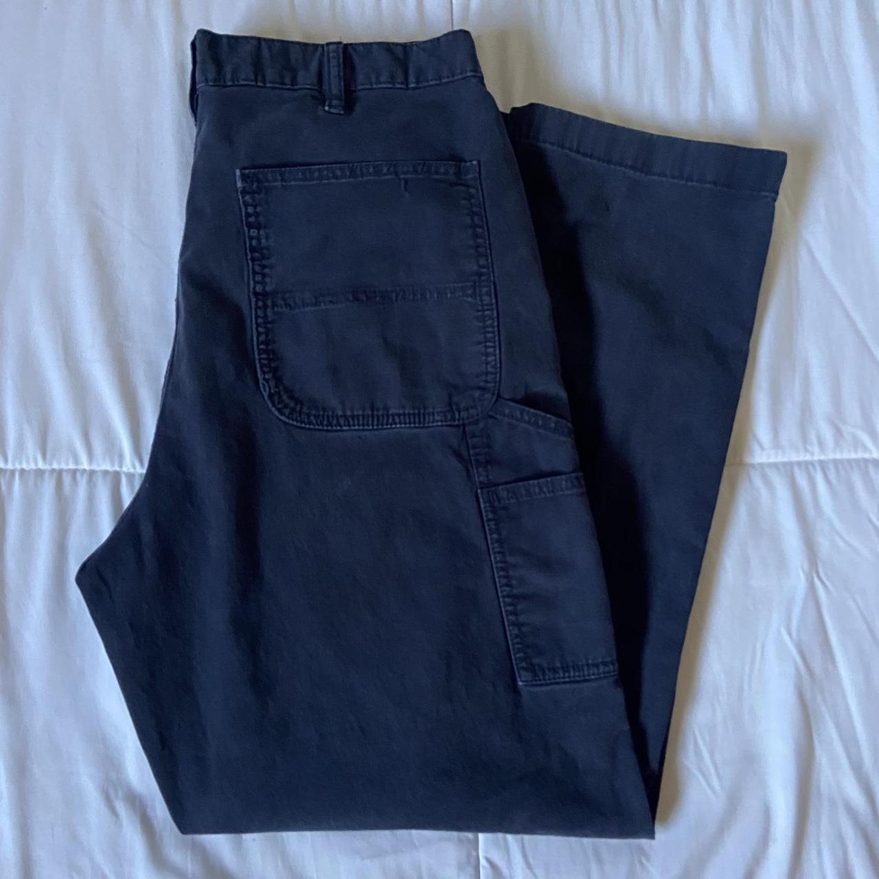 Uniqlo Navy Blue Carpenter Jeans Good Condition w/ 2... - Depop