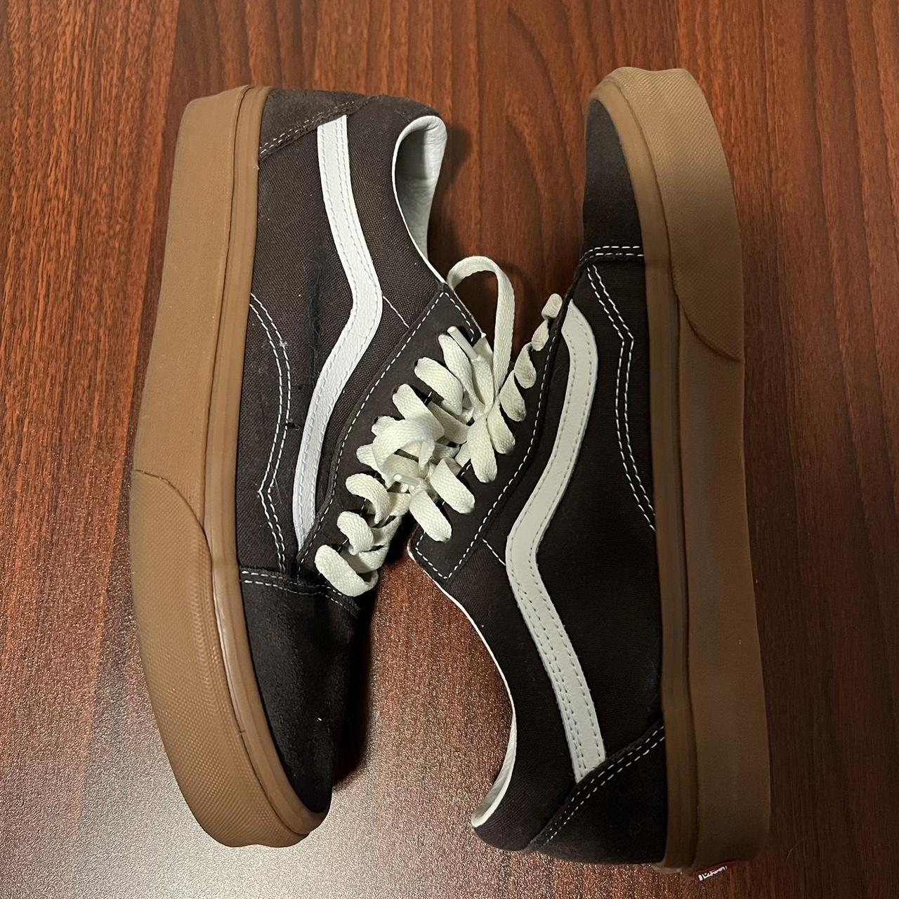 Old Skool “Vintage Gum Chocolate” Vans. Worn a few... - Depop