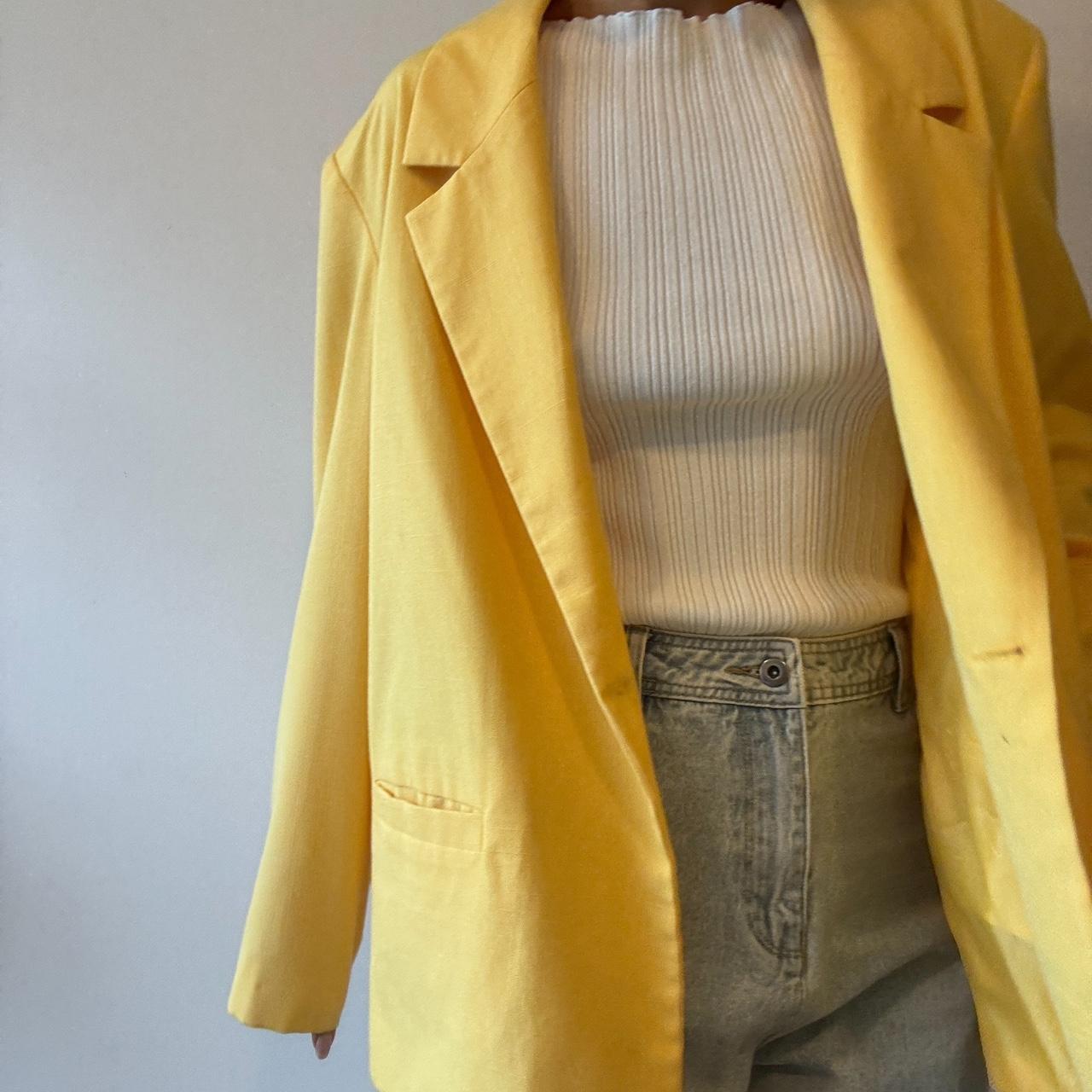 Vintage oversize yellow blazer No size, on item best... Depop