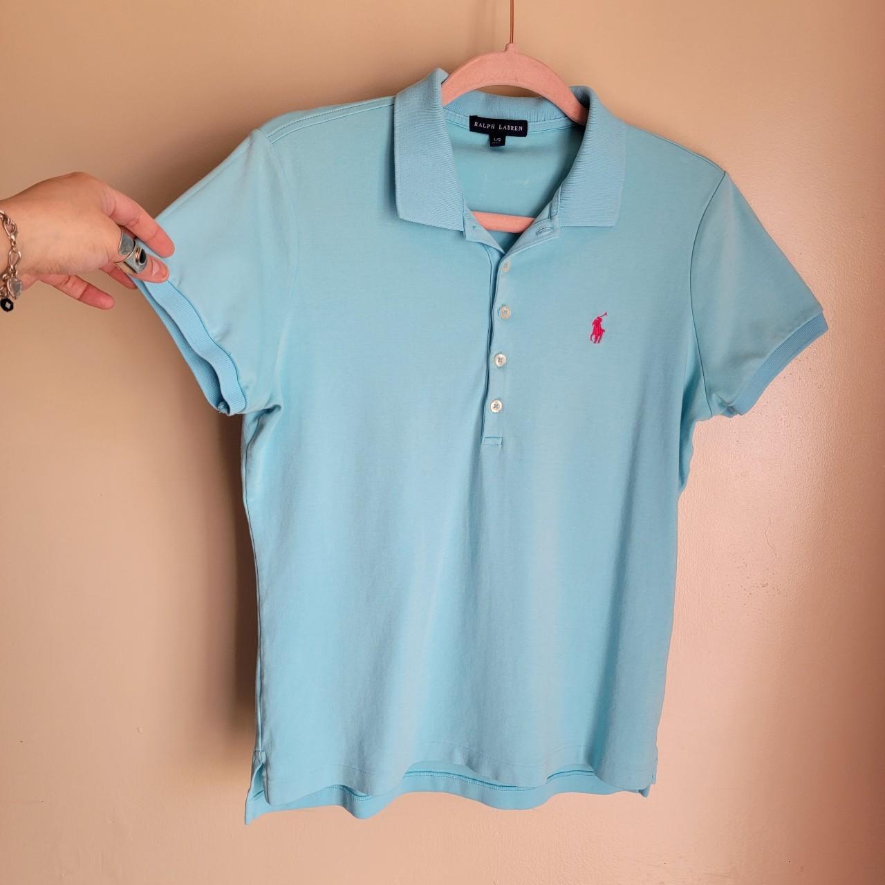 Ralph Lauren Women's Blue Polo-shirts | Depop