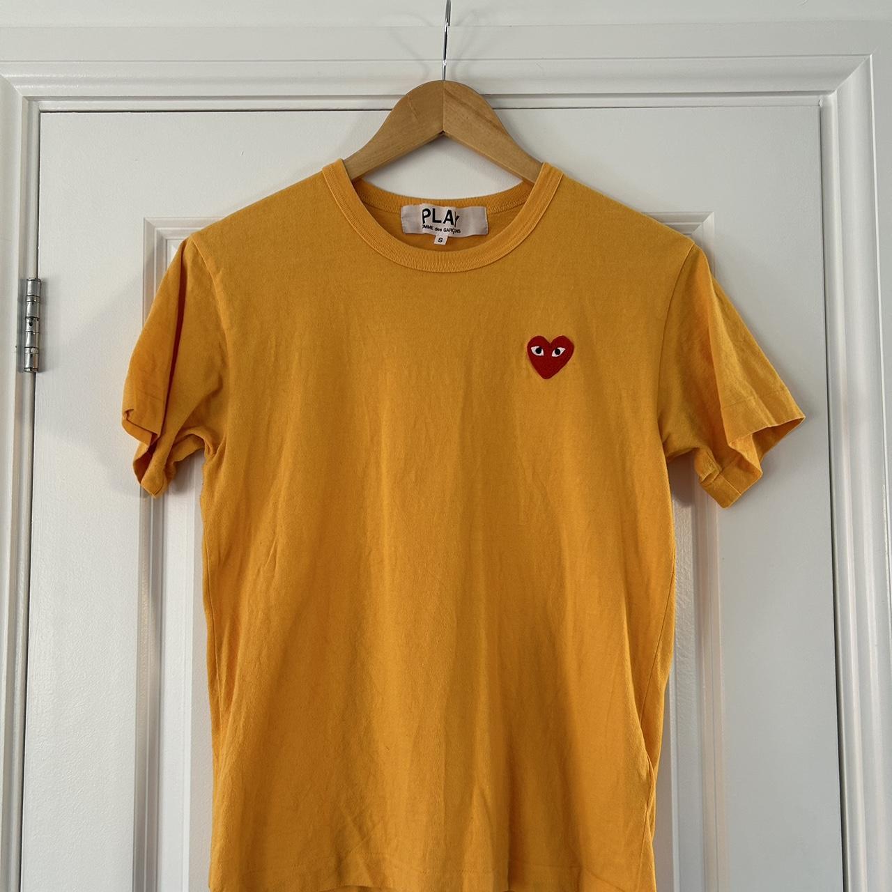 Orange cdg shirt best sale