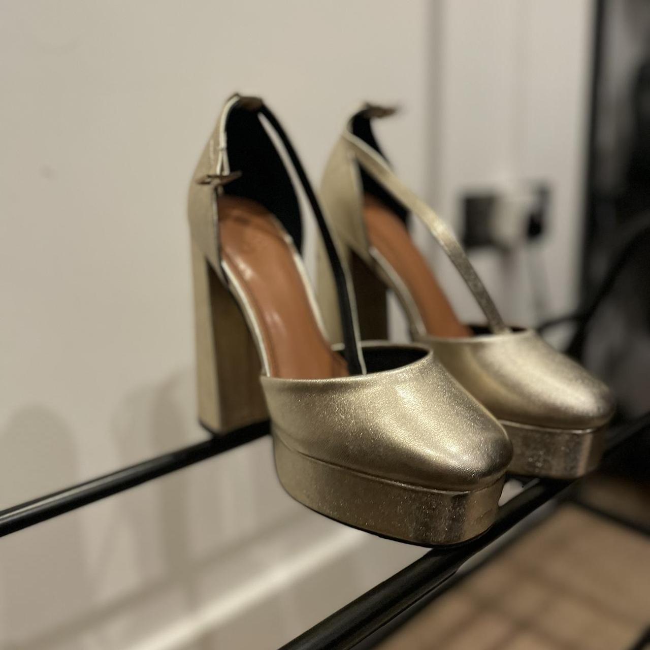 Women's Gold Footwear | Depop