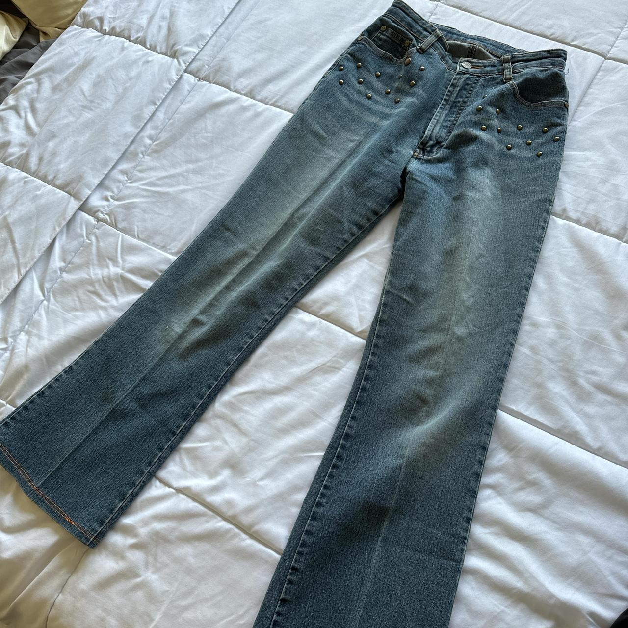 Thrifted shy ger flared jeans size says