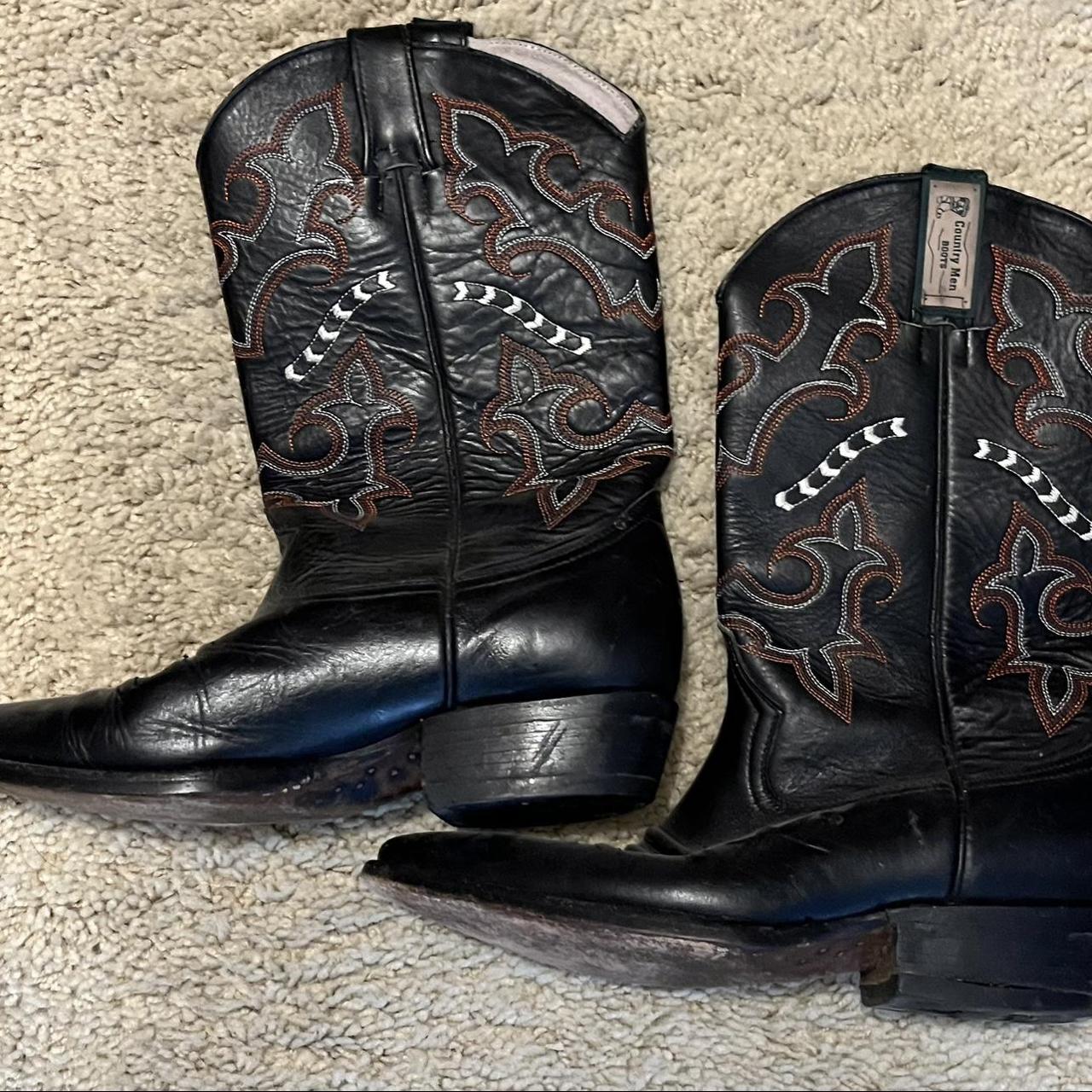 asos black cowboy boots