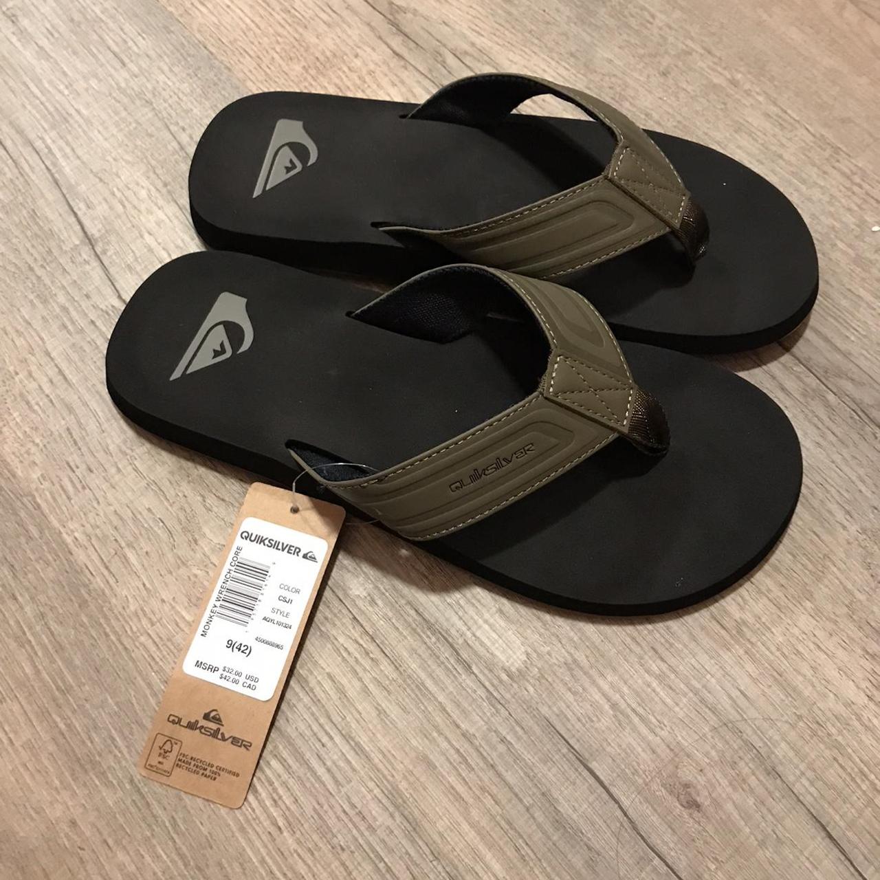 Quiksilver slippers size 9 Cannot ship until Depop