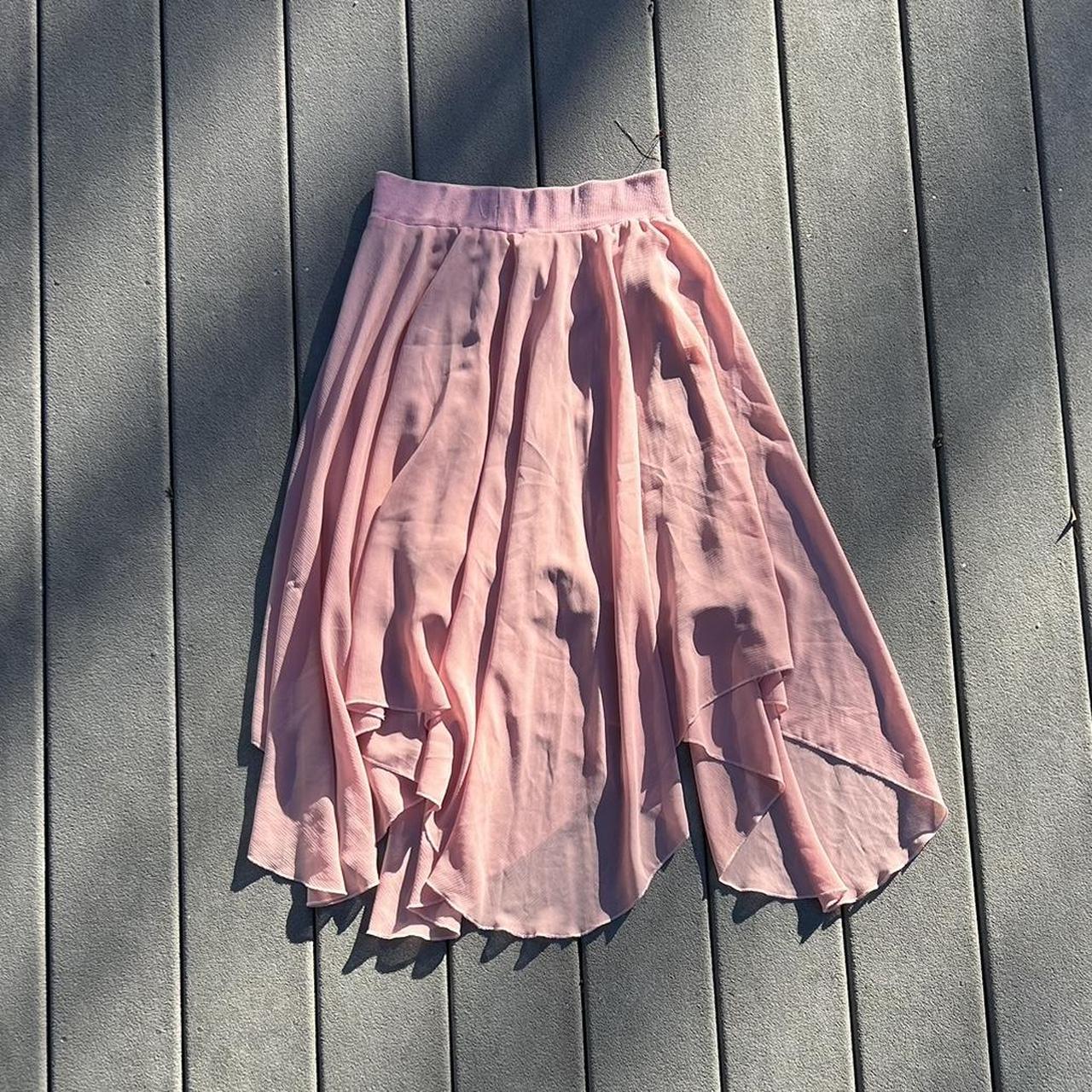 Light Pink Boho Fairy Skirt Fits Like A... Depop