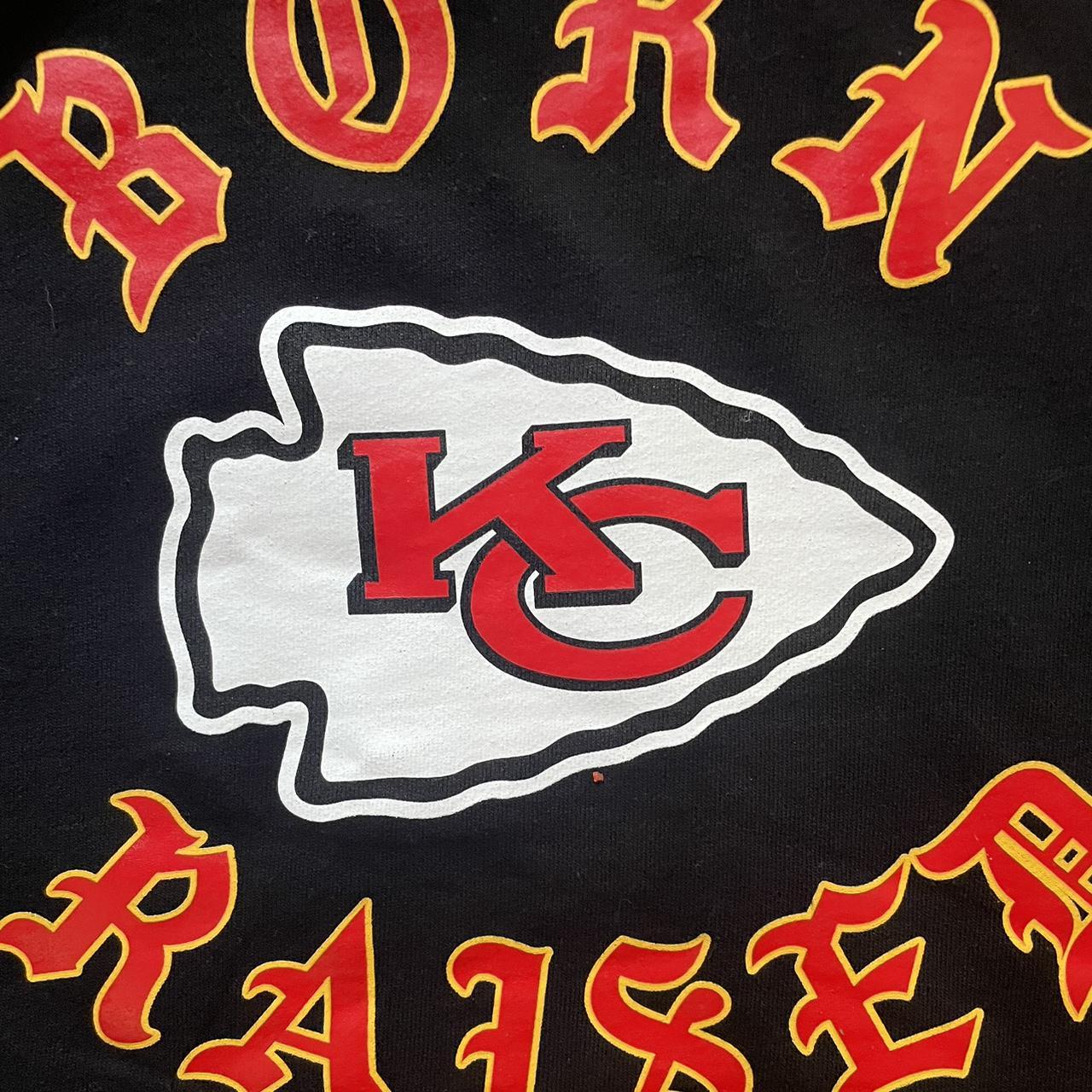 Unisex Born x Raised Red Kansas City Chiefs Pullover Hoodie Size: 4XL