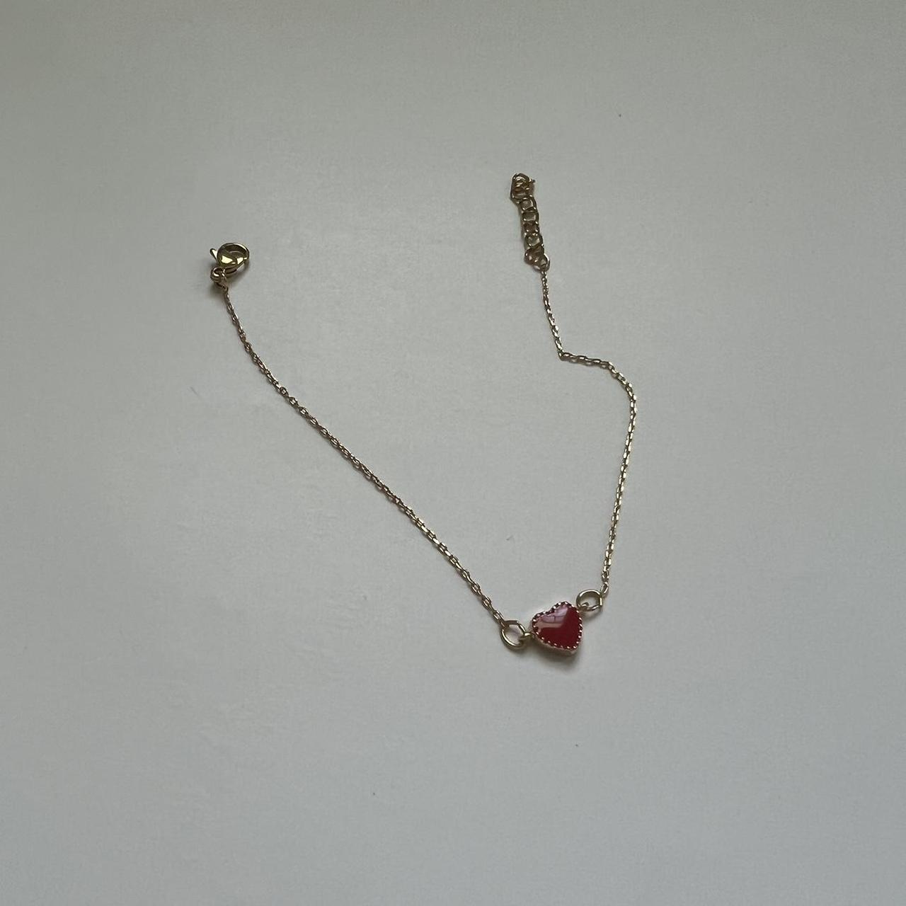 Brandy Melville Women's Gold and Red Jewellery Depop