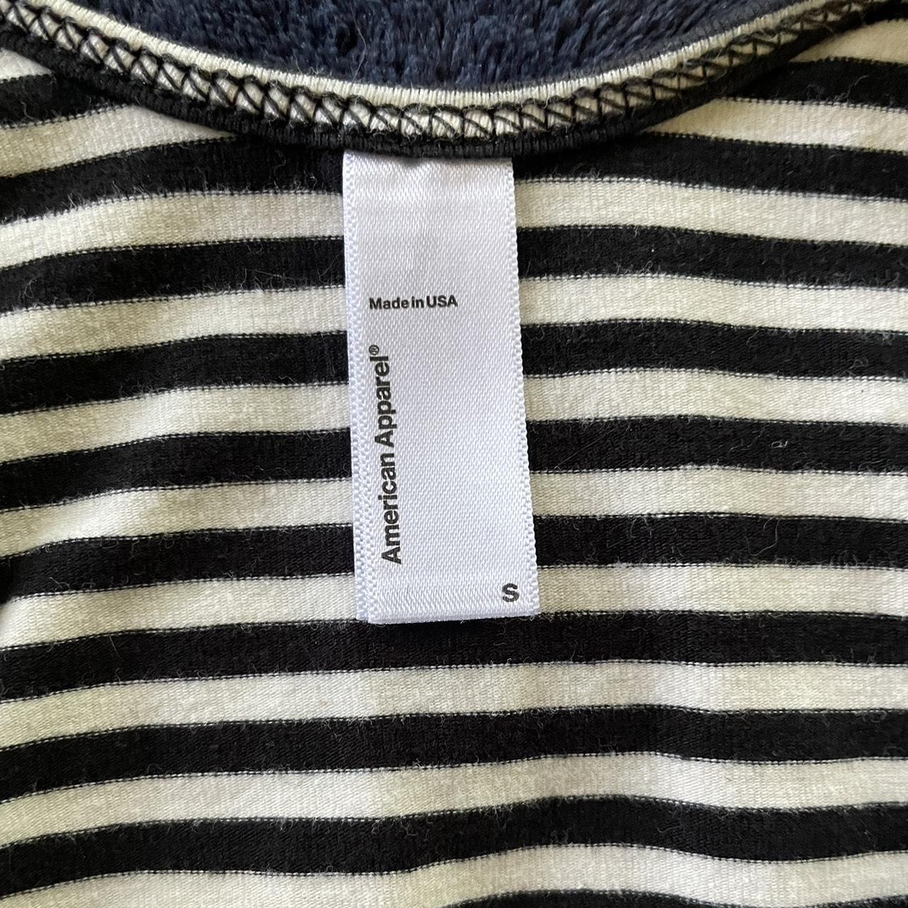 low back stripe bodysuit from American Apparel... Depop