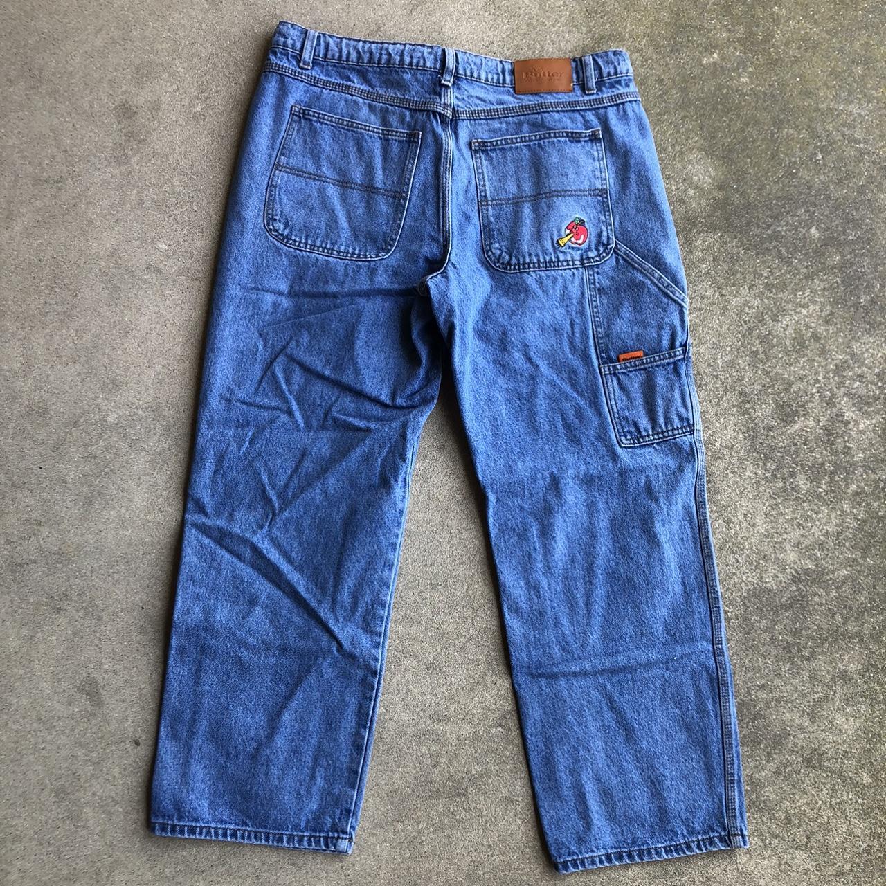 Butter Goods Men's Blue Trousers Depop