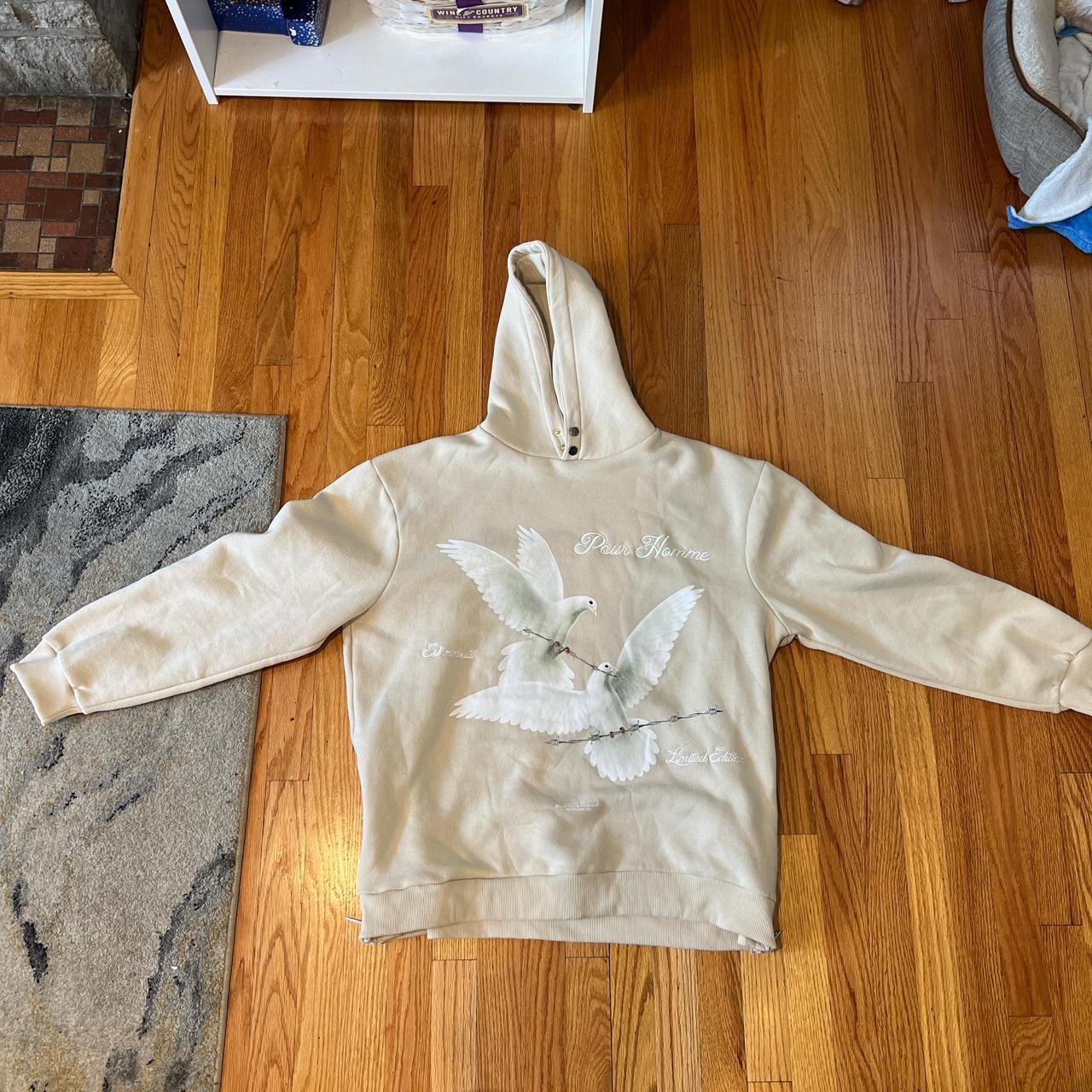 BoohooMan oversized cream dove hoodie cream hoodie Depop
