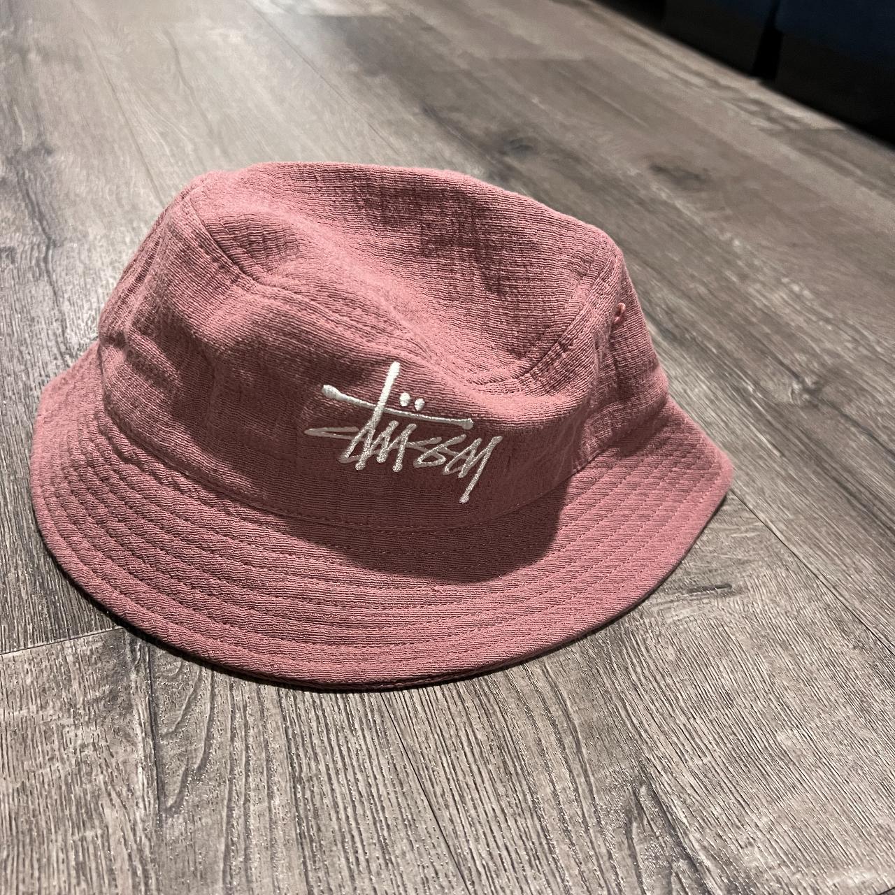Stussy Pink Salmon Bucket Hat L/XL Depop