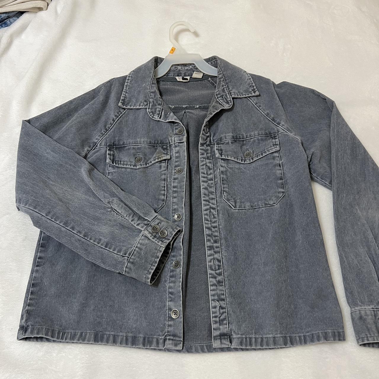 Roxy jacket in denim blue, corduroy material perfect... - Depop