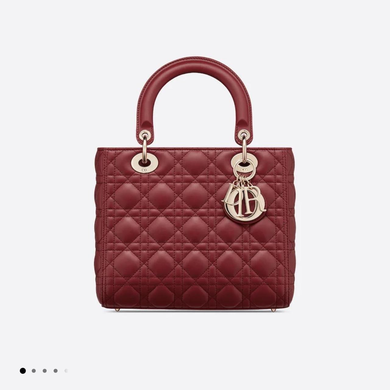 Medium Lady Dior Bag Cherry Red Cannage Lambskin