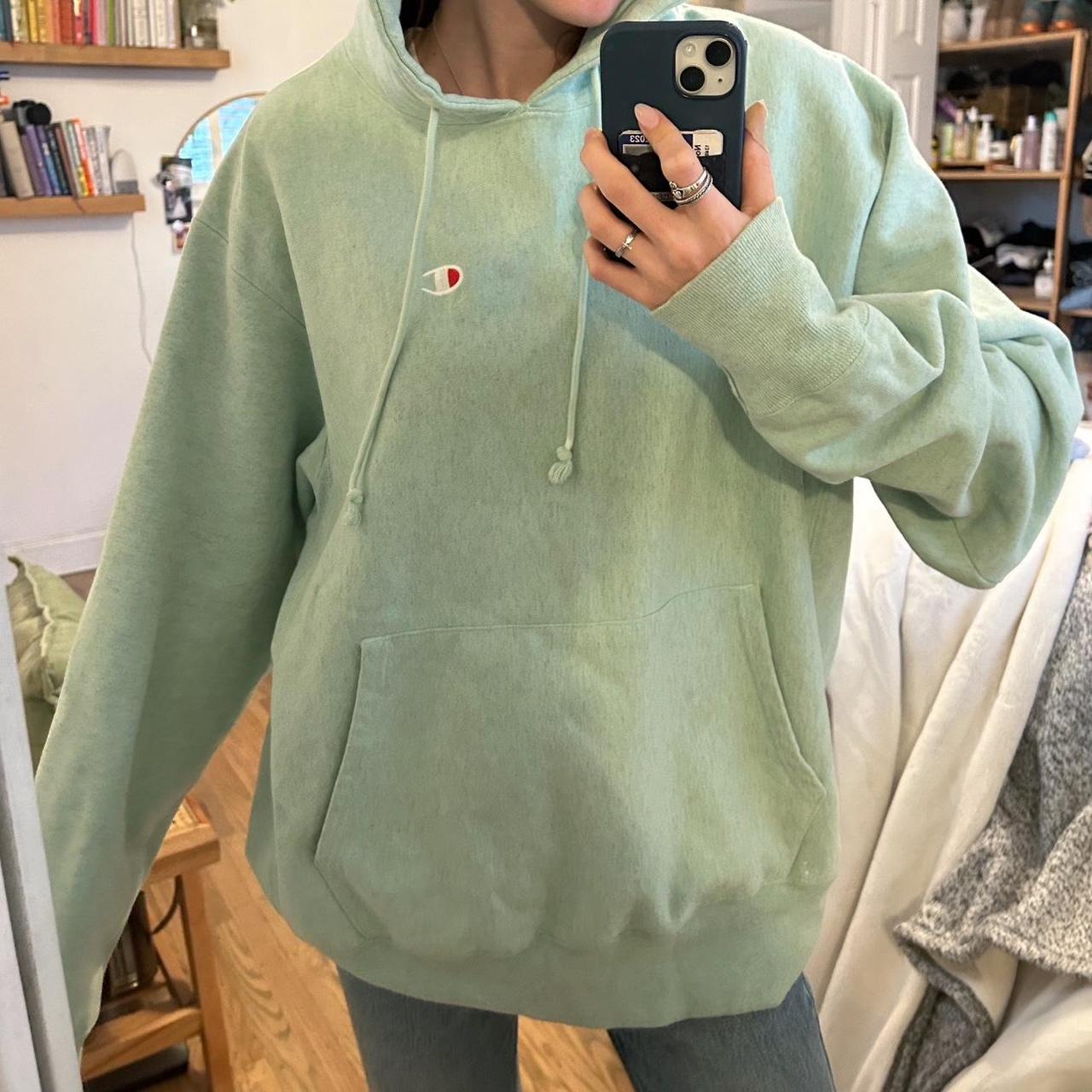 Champion green hoodie urban outfitters hotsell