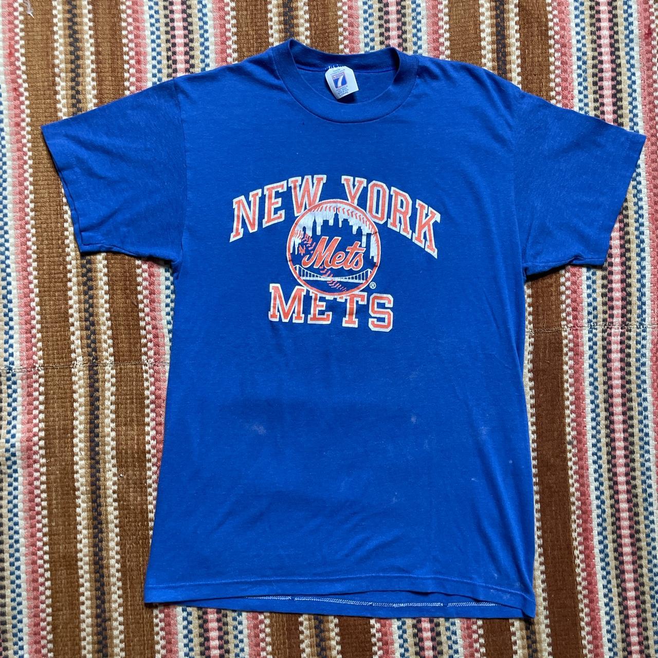 Vintage 80s Starter New York Mets MLB Baseball Blue - Depop