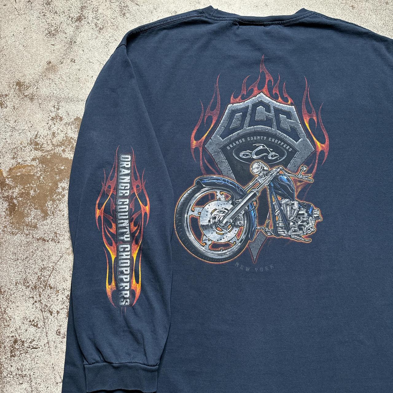 Vintage Y2K Orange County Choppers Flame Sleeve... Depop