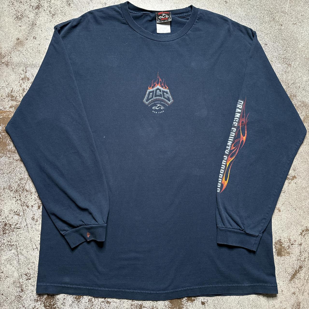Vintage Y2K Orange County Choppers Flame Sleeve... Depop