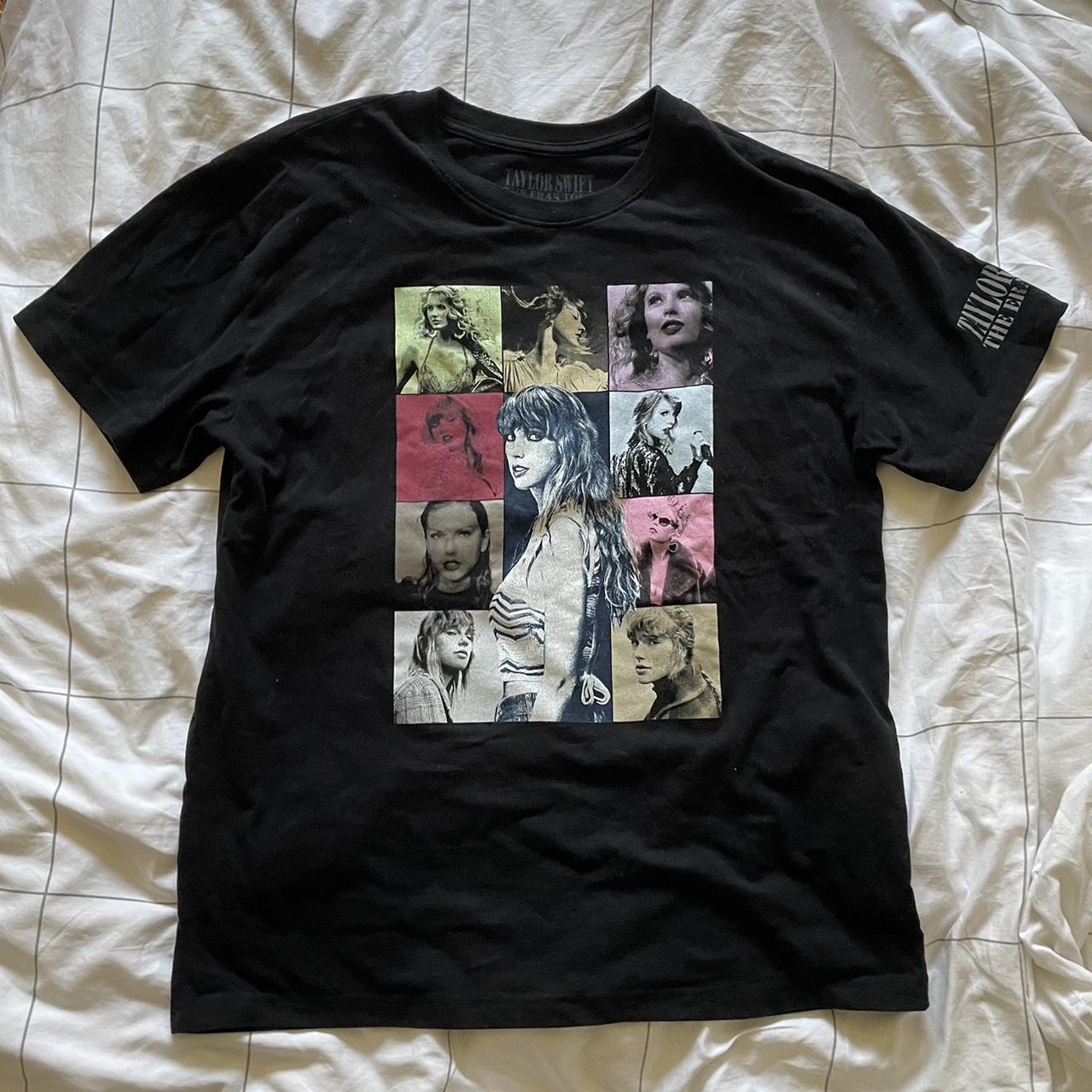 black eras tour shirt! purchased at the foxboro show... - Depop