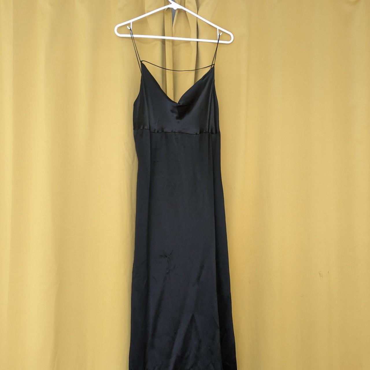Black silk Reformation slip dress - discontinued... | Depop