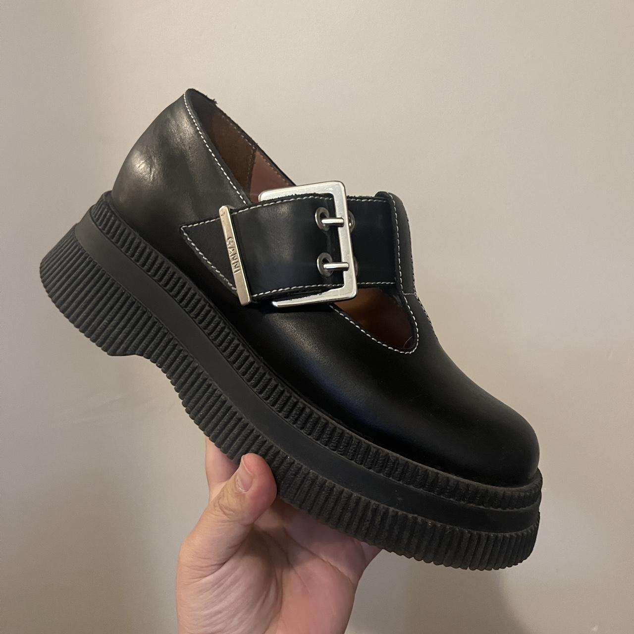 GANNI Mary Jane Creeper Loafers Black leather | Depop