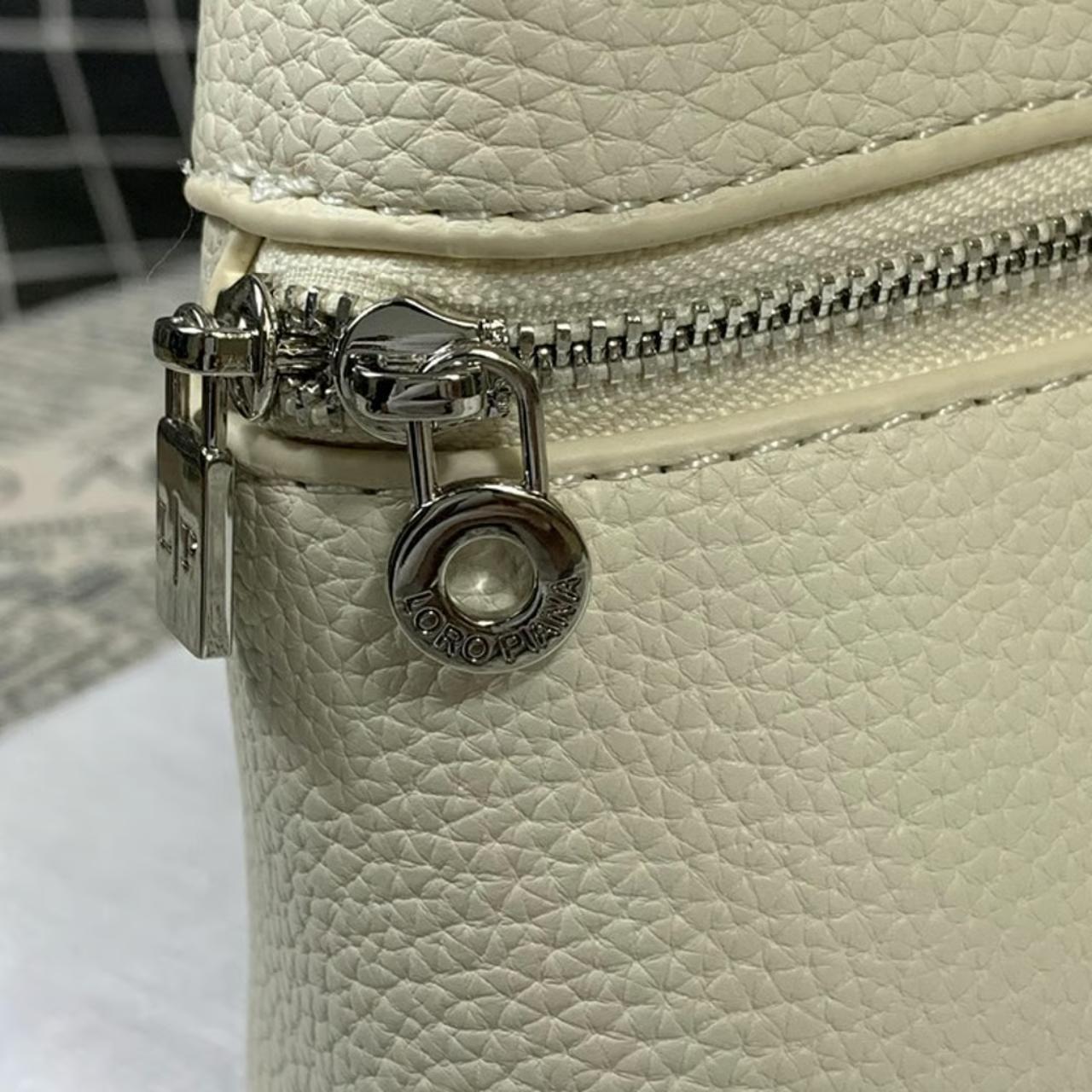 Loro Piana l19 white calfskin pounch bag Loro Piana | Depop