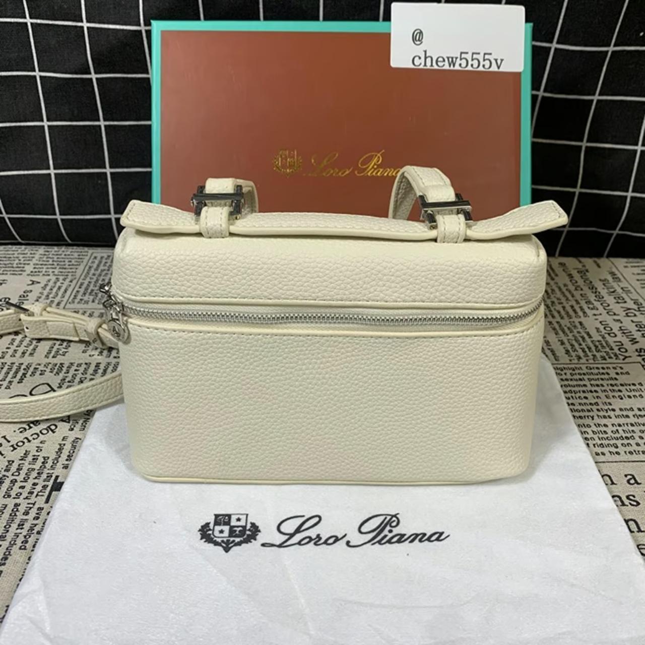 Loro Piana l19 white calfskin pounch bag Loro Piana | Depop
