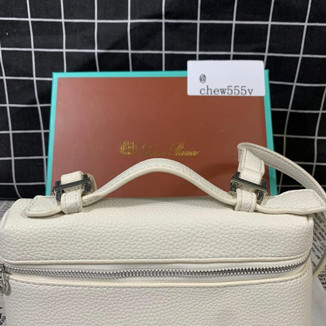 Loro Piana l19 white calfskin pounch bag Loro Piana | Depop