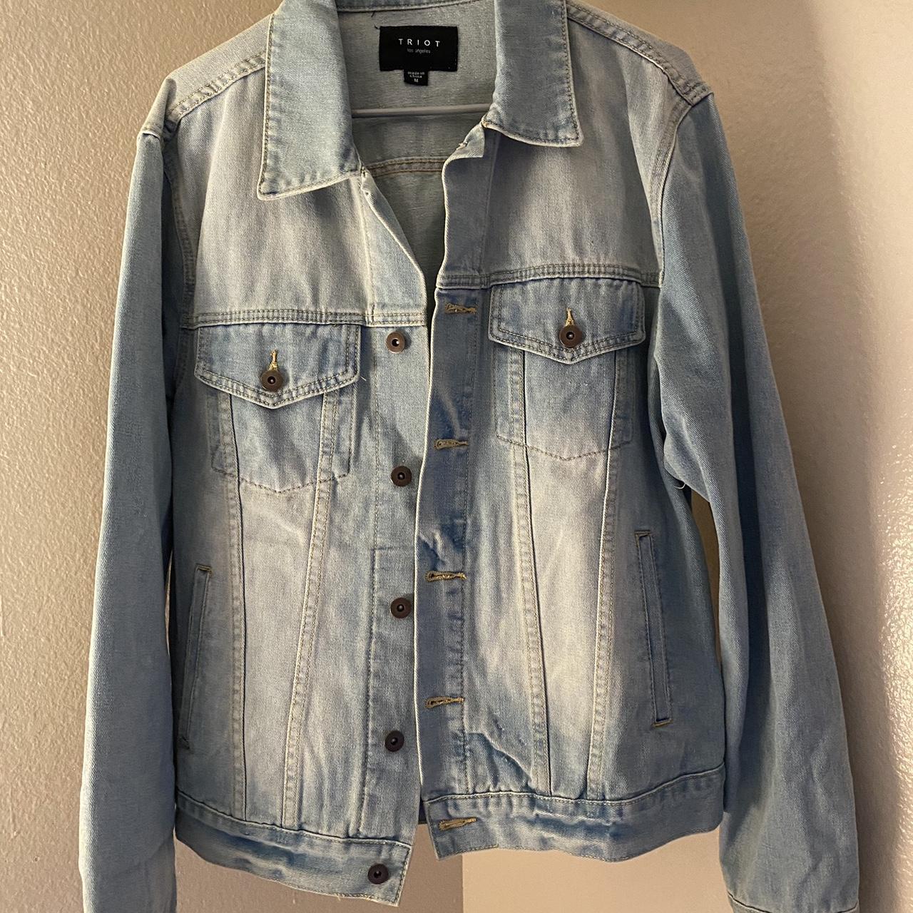 Light wash denim jacket, hardly worn Depop
