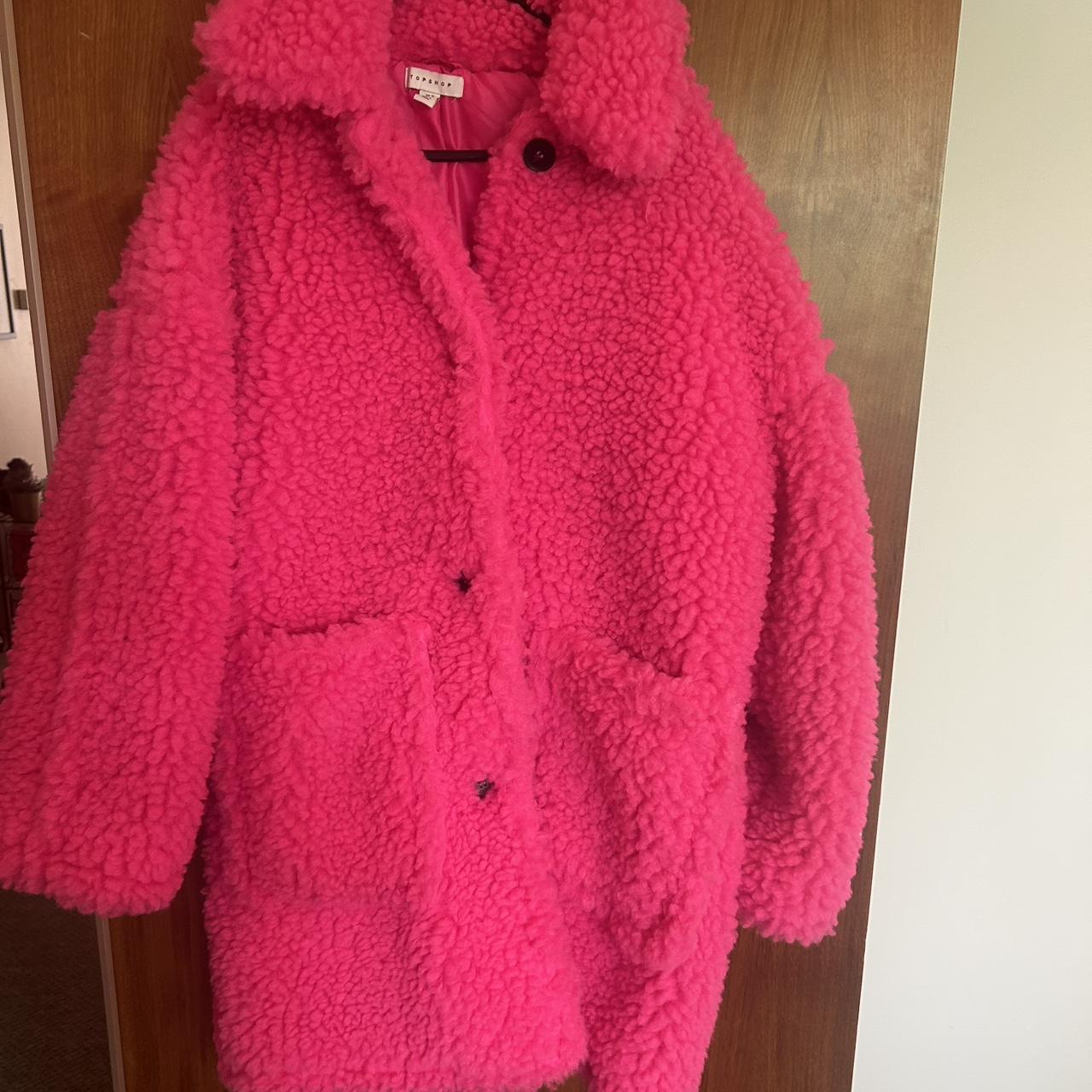 Topshop fuchsia teddy bear Size 10 Depop