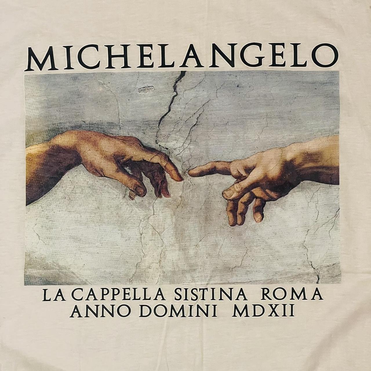 80s Michelangelo's 'Creation of Adam' Painting | Depop