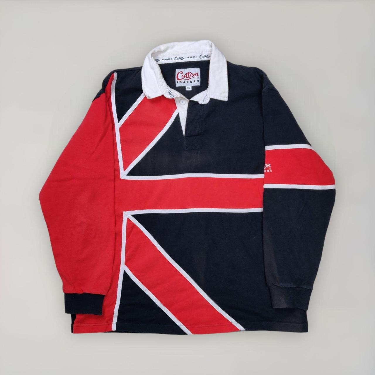 Cotton Traders Rugby Shirt Long Sleeve Polo Union... Depop