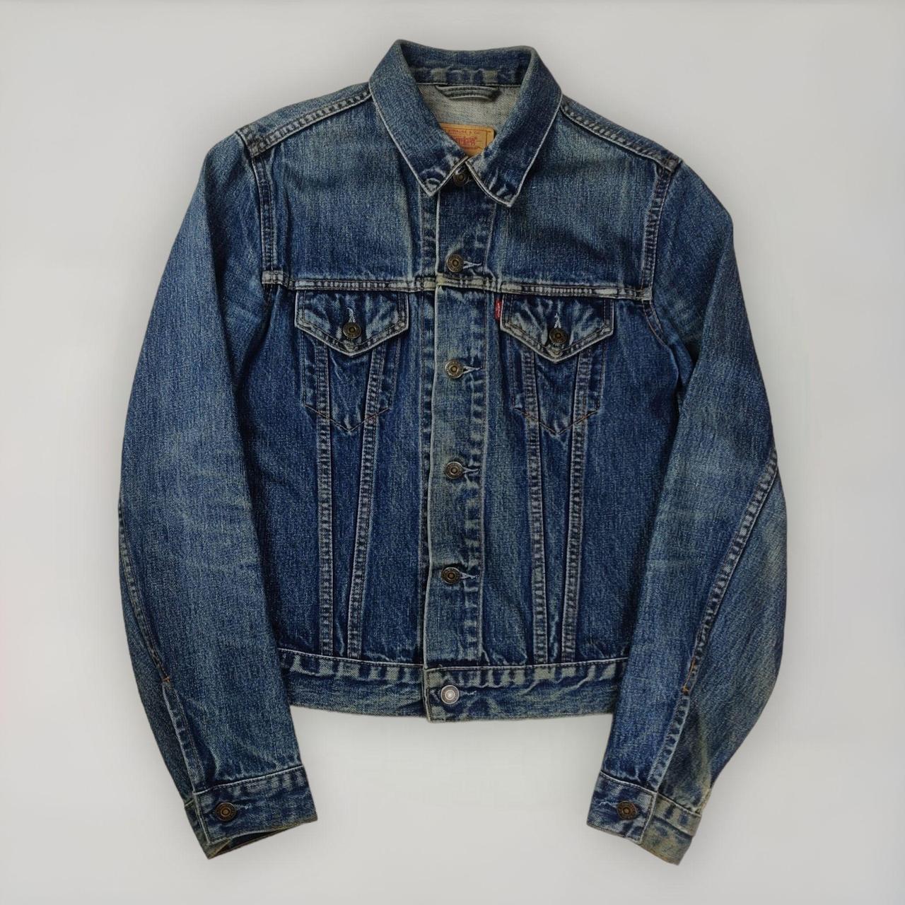 Vintage Levi's Denim Trucker Jacket 70590 04 Red Tab... - Depop