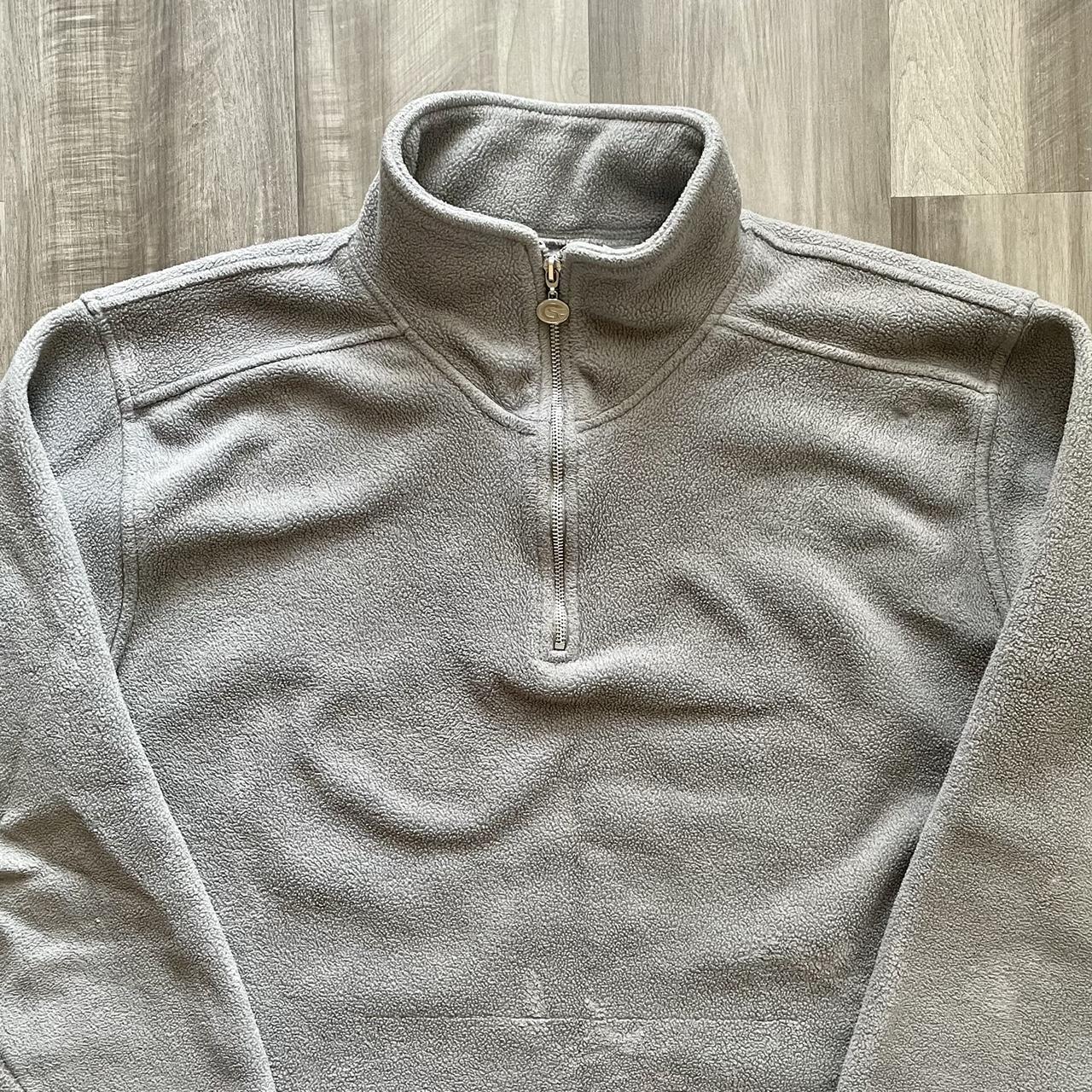 Cyber Y2K Vintage 90s Quarter Zip Sweater Fleece ~... - Depop