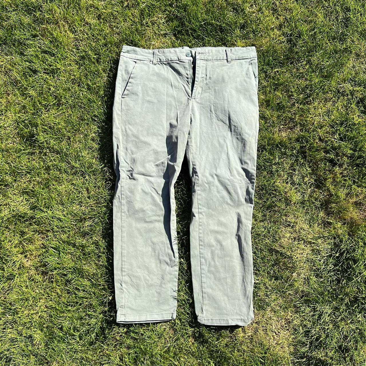 Swell Skater Chino Trousers // 34s // Blue/Grey... - Depop