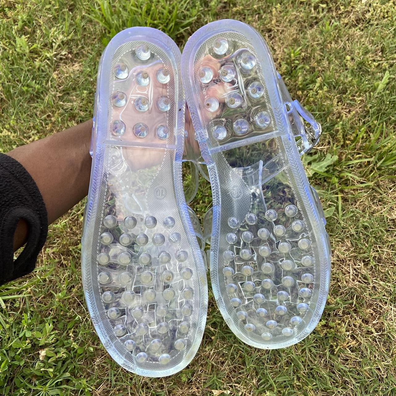 CLEAR JELLY SHOES 🧊 Woven maryjane plastic sandals.... Depop