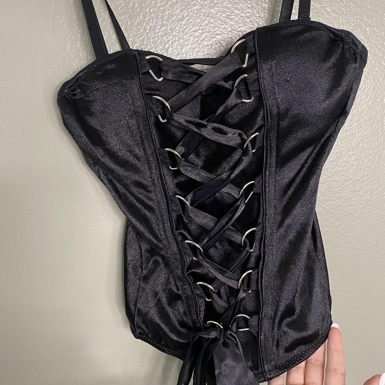spirit halloween black corset top