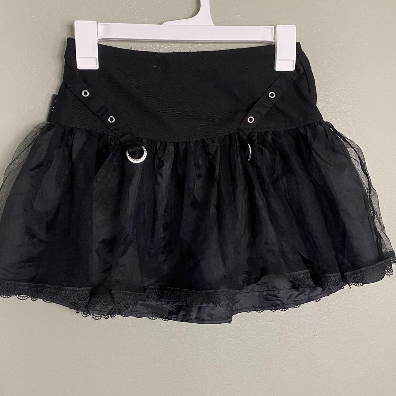 hot topic royal bones black tulle skirt size xs NO... Depop