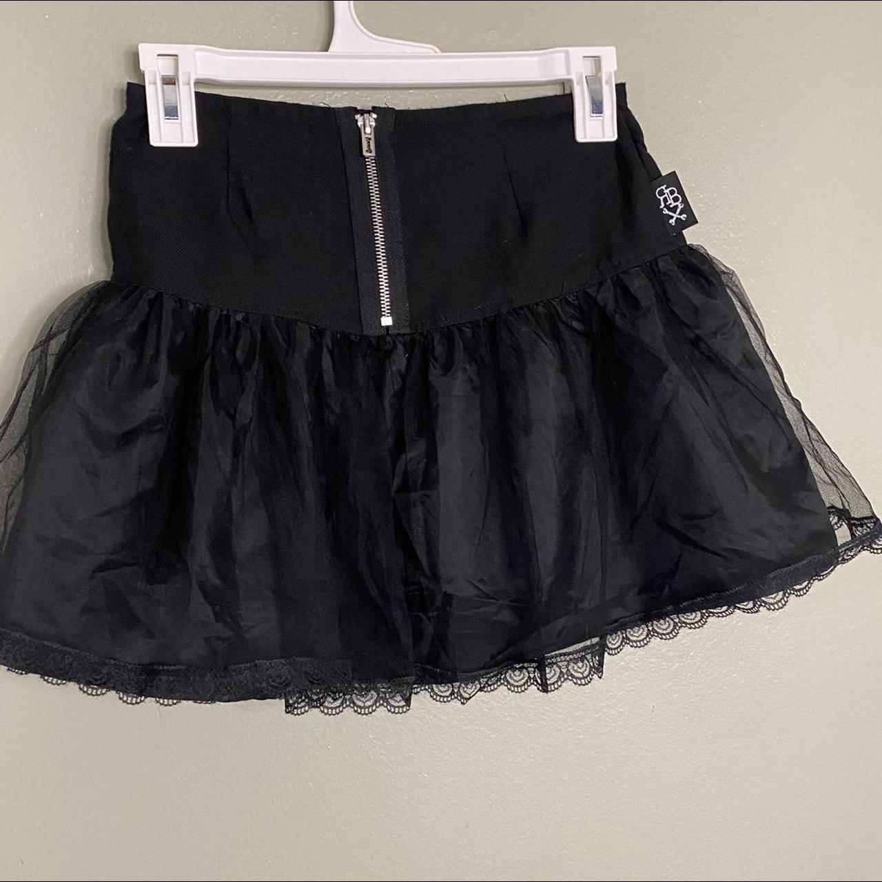 hot topic royal bones black tulle skirt size xs NO... Depop