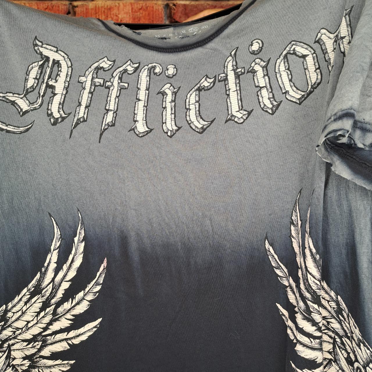 y2k Affliction Cross and Wings Mallgoth t-shirt Size... - Depop